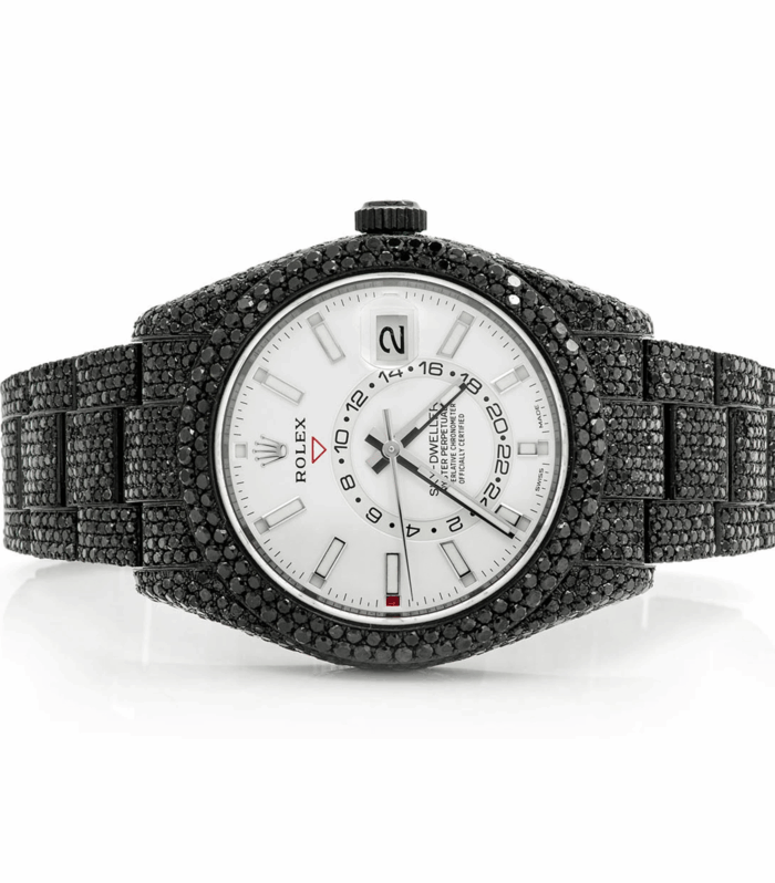 Rolex Moissanite – Rolex Skydweller Black Diamond