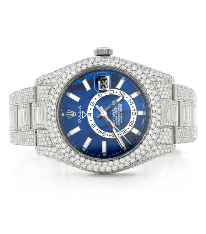 Rolex Moissanite – Rolex Skydweller Blue Face